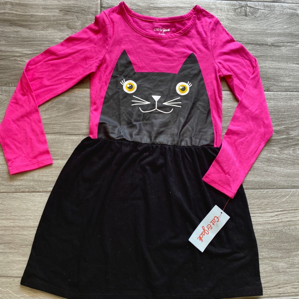 Adorable girls Cat dress size 6x NWT